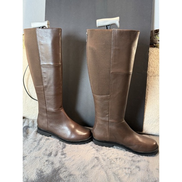 Gentle Souls Kenneth Cole Winfield Stretch Tall Boots Chocolate Brown Wms 8M NEW - Picture 2 of 15